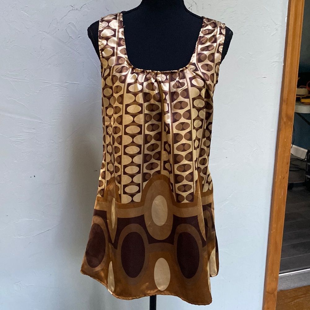 She’s Cool Retro Funky Tunic Top Size Small
